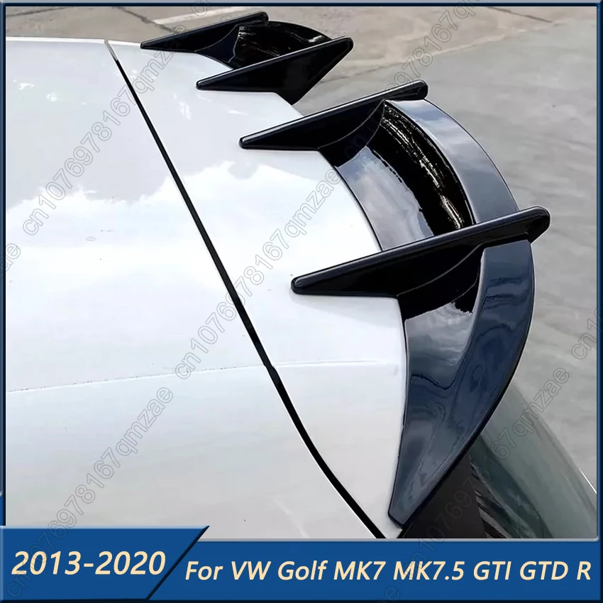 

Задний спойлер на крышу в стиле AK, крылья для VW Volkswagen Golf 7 MK7 7.5 GTI GTD R 2013-2020, глянцевый черный спойлер на заднее крыло, губа багажника