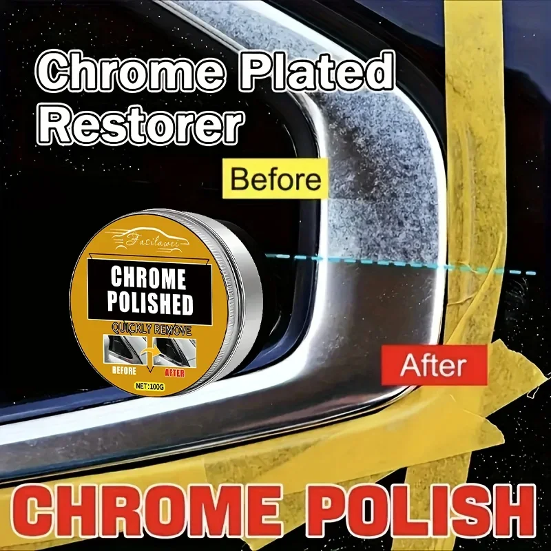 

Реставратор хромированного блеска для окон и металлических поверхностей автомобиля — паста для удаления ржавчины и полировки, удаляет пятна и окисление, восстанавливает