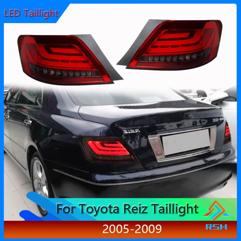

Задний фонарь для Toyota 2005-2009, старый Reiz, сборка заднего фонаря, модификация, светодиодный, для вождения, тормоза, воды, поворотников, противотуманный задний фонарь