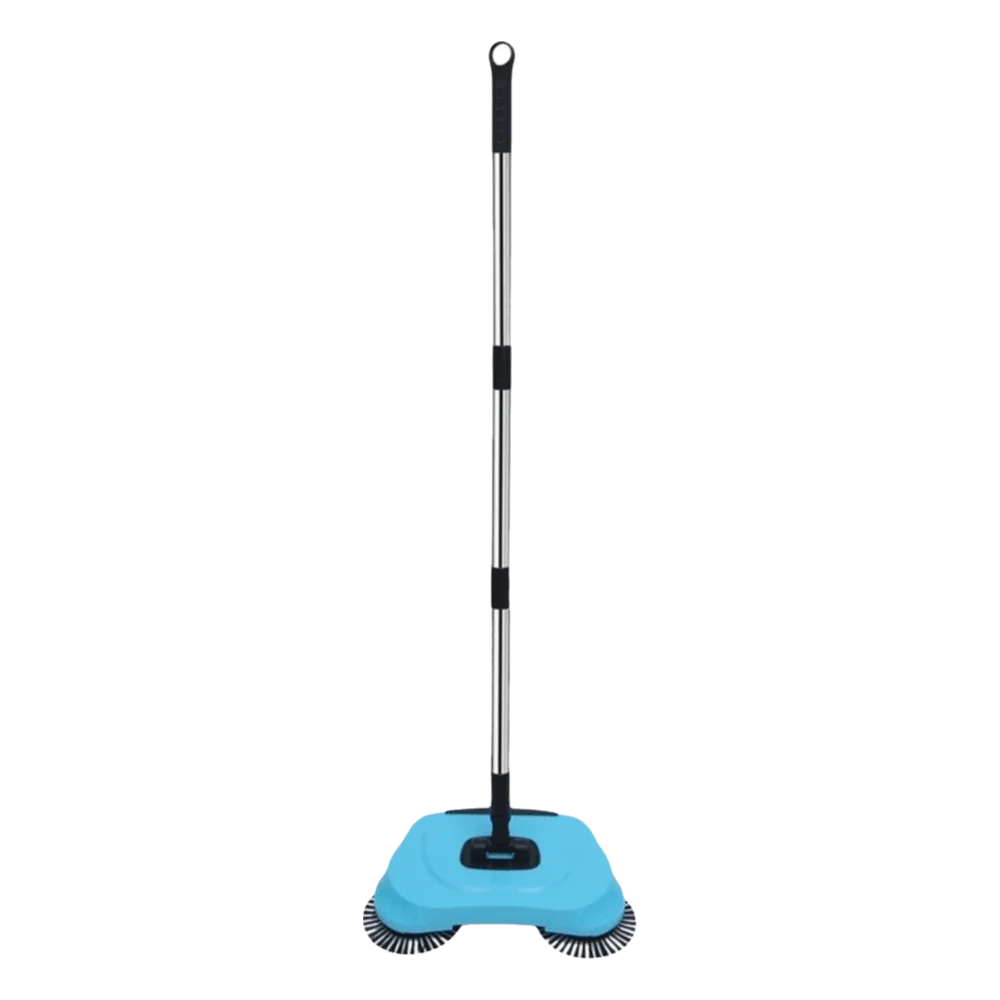 Adjustable Handle Hand Push Sweeper 3-in-1 Design Stainless Steel Handle Vacuum Broom Lightweight Spiral Deep Clean System