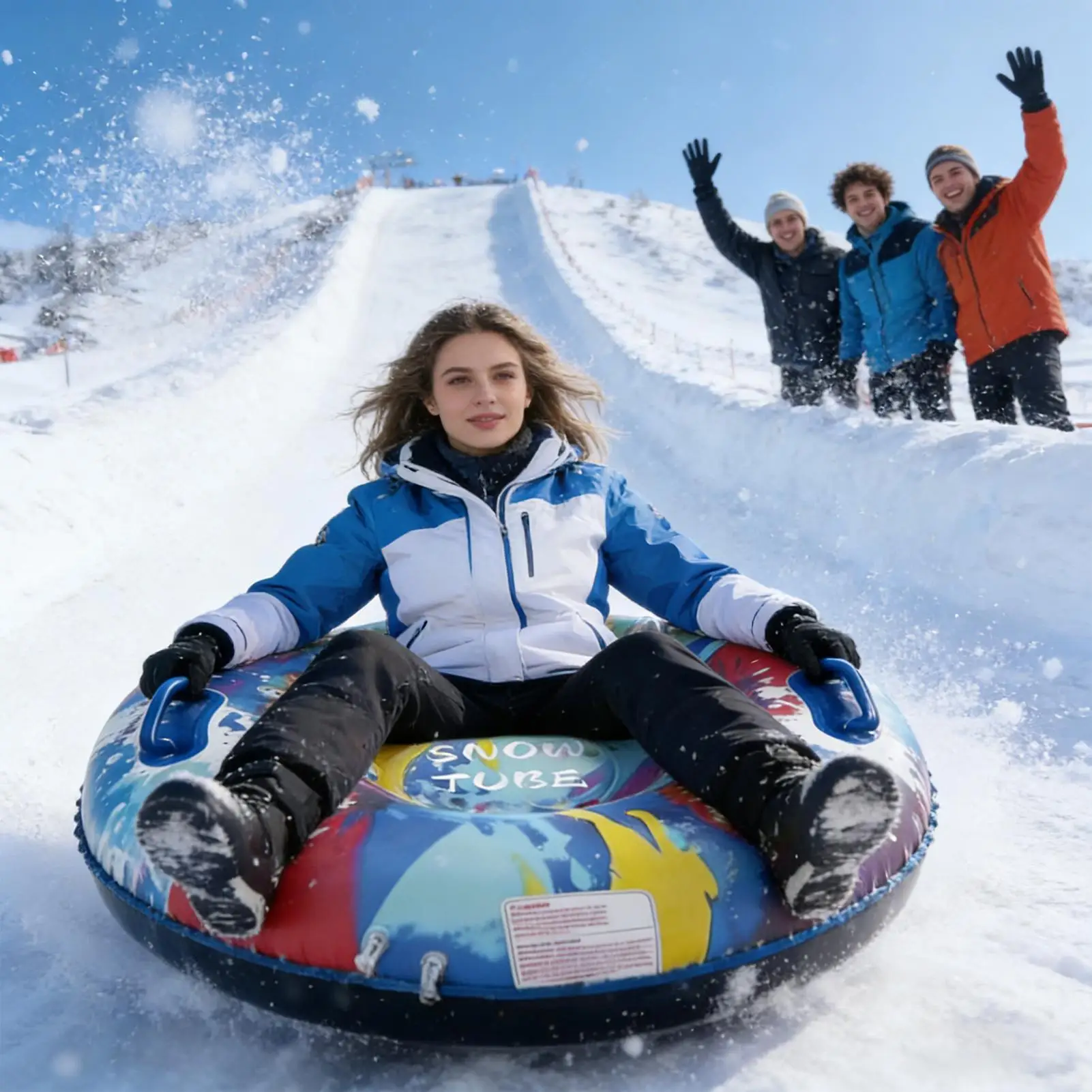 

Надувные санки-тюбинги для катания по снегу, зимние игрушки для улицы, санки-тюбинги для девочек, женщин, мужчин, всей семьи, друзей, взрослых
