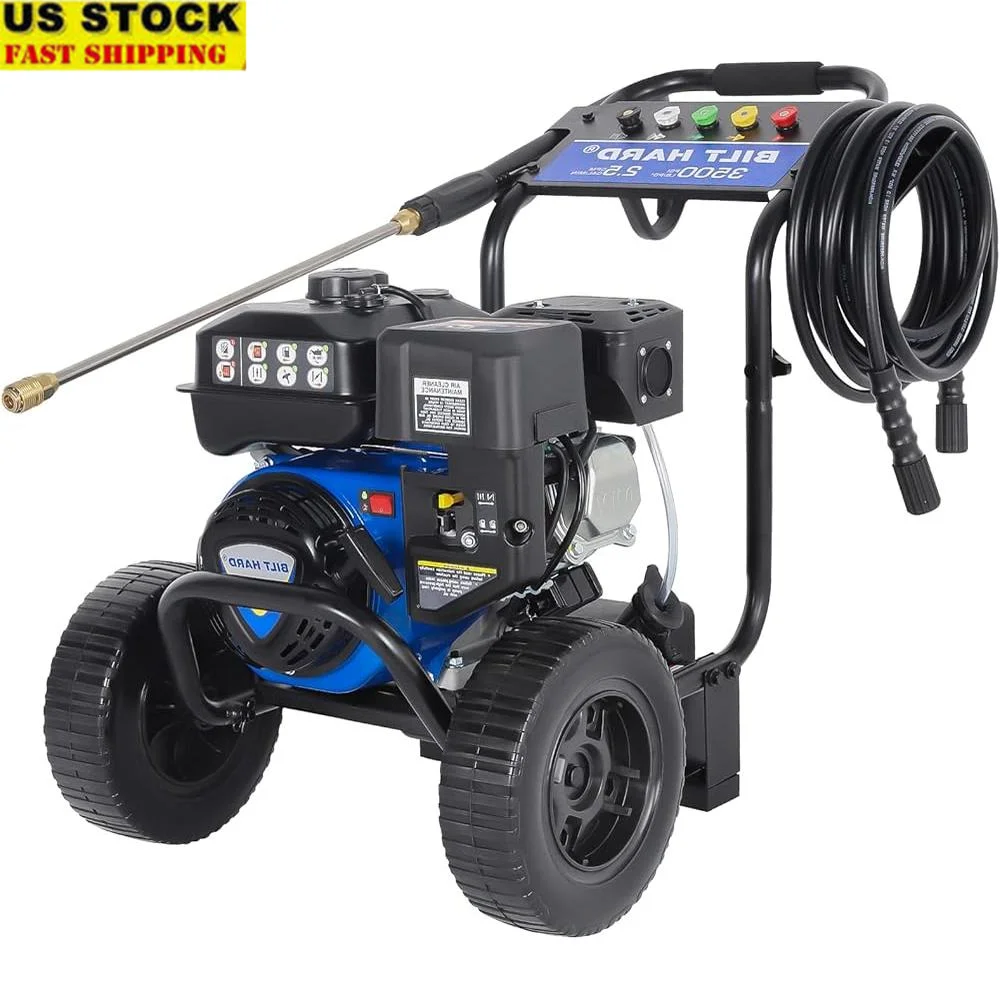 Powerful 3500 PSI Gas Pressure Washer 2.5 GPM 224cc Engine with Spray Wand and 5 Quick Connect Nozzles