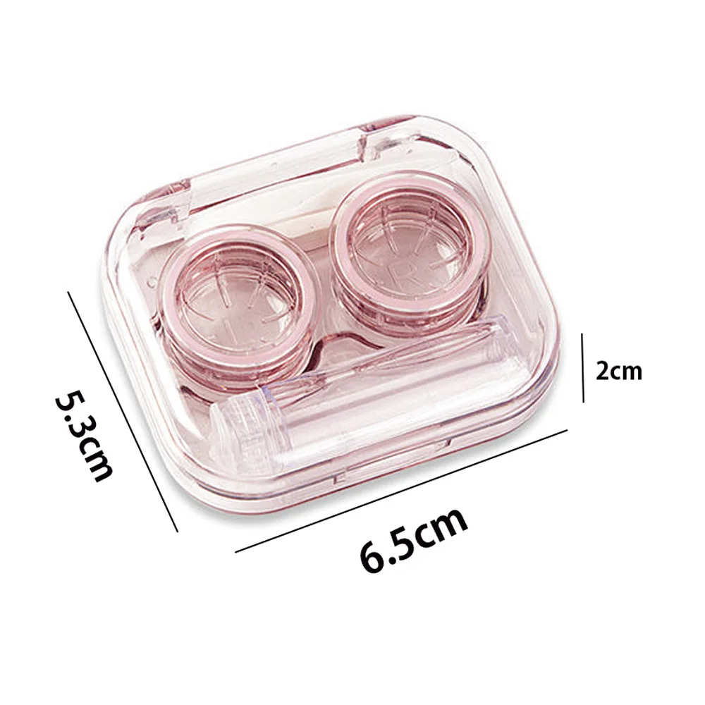 1PC New Transparent Contact Lenses Case Mini Portable Travel Contact Lenses Box Beautiful Pupil Lenses Container Storage Case