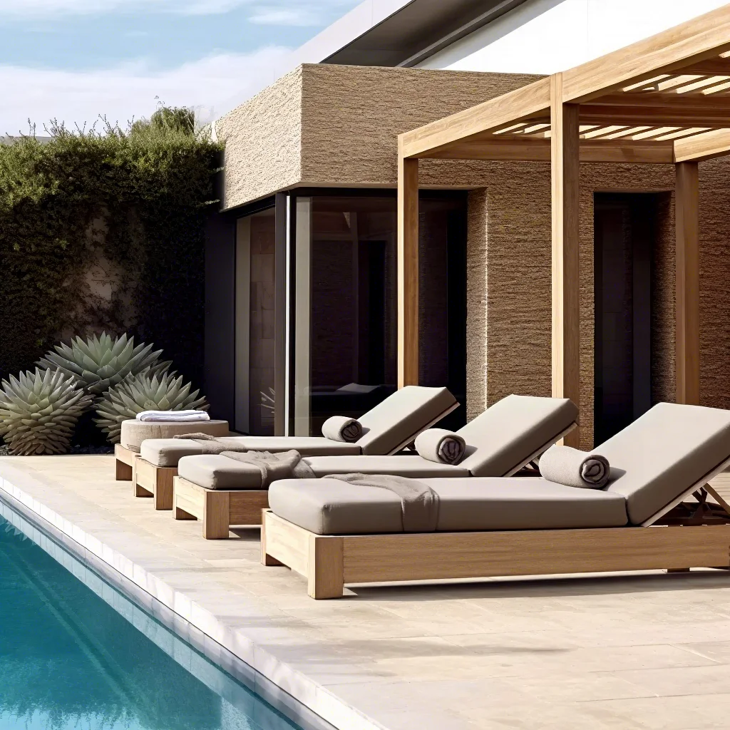 Sigma 2026 Hot Sales Durable Modern Teak Solid Wood Outdoor Farmhouse Garden Sofa Eco-Friendly Waterproof Comfortable