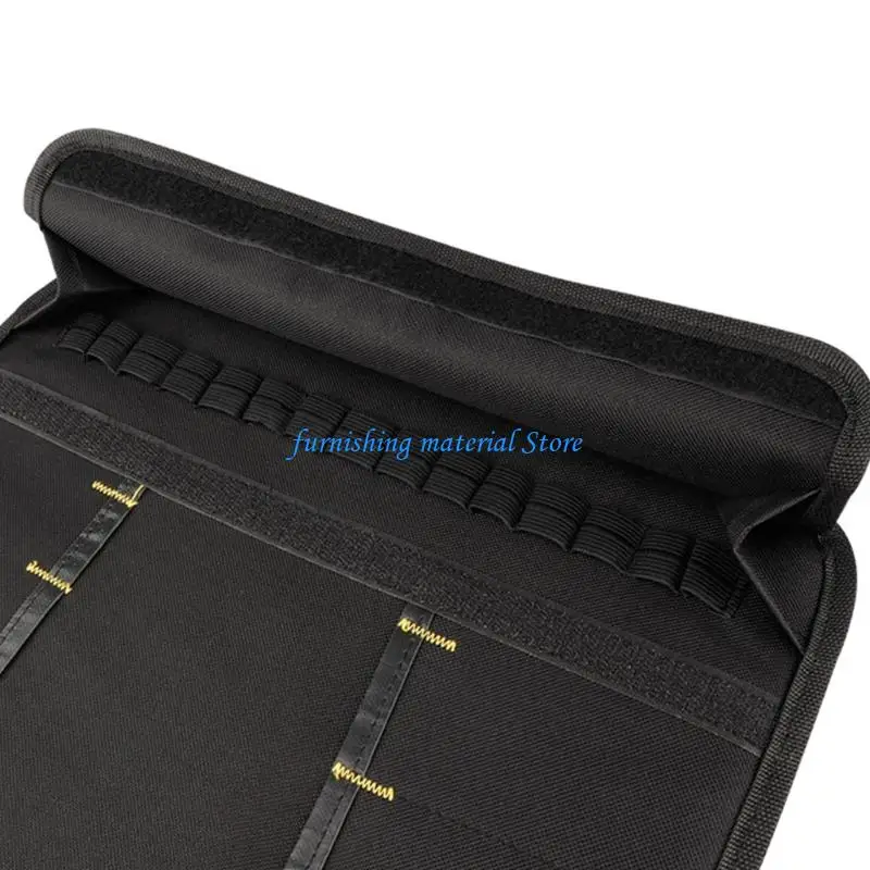 Y5GD Compact Roll Up Tool Bag 15.2cm Rolled Expands to 58.4x35.5cm Feature Double Layer Pockets for Tool Management
