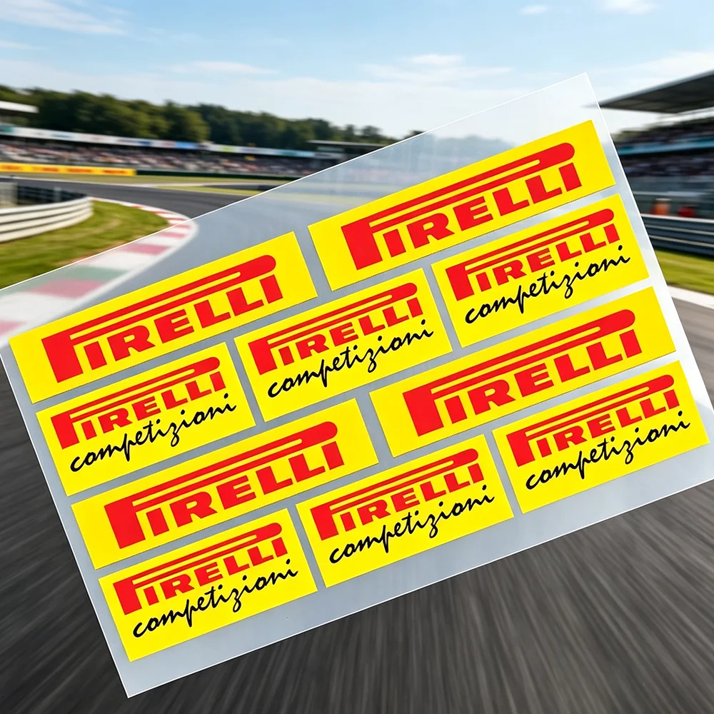 For PIRELLI Reflective Motorcycle Stickers 3M Night Visibility Safety Warning Decals for Scooter Helmets