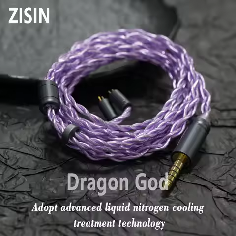 ZiSin-27 4-Core Litz HIFI Earphone Upgrade Cable With 3.5/4.4mm IE900 2PIN MMCX QDC TFZ For M5 Olina Fudu DZ4 Quintet F1 Pro