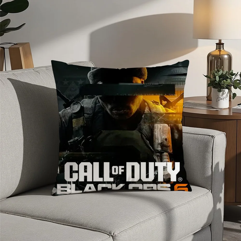 C-Call of D-Duty-s Black Ops6 Pillow Case Plush Fabric Soft  Pillowcase Double Sided Print Cushion Cover Household Gifts