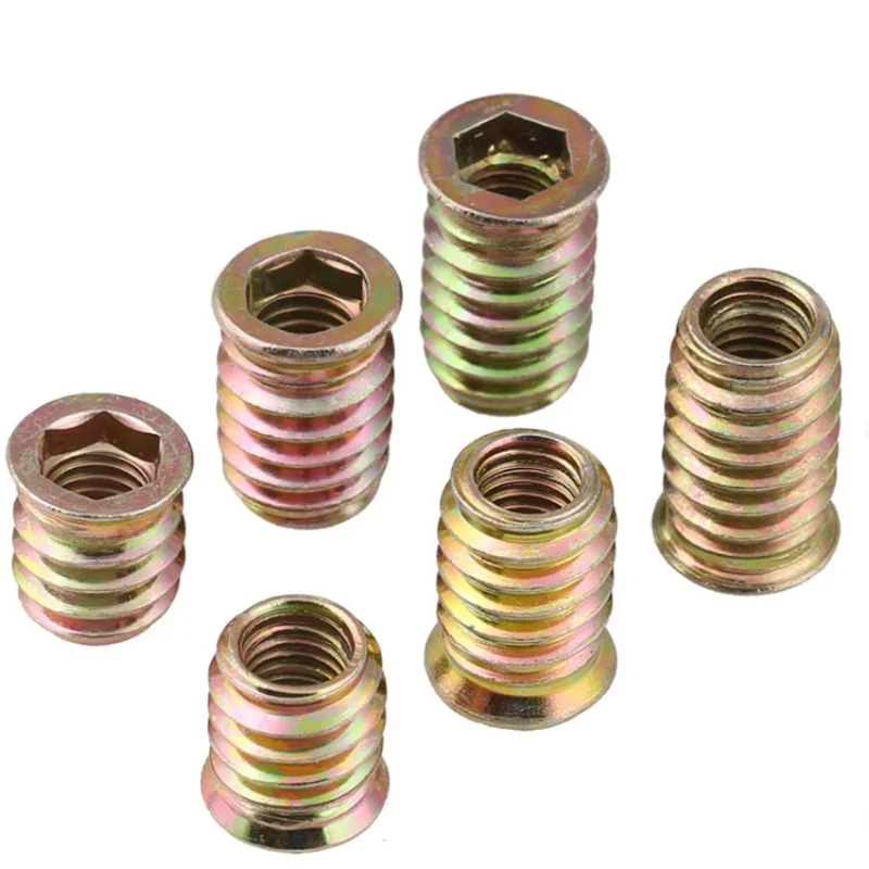 Picture 6: Insert Nuts M6 M8 M10 Carbon Steel For Countersunk Hex Socket Drive Threaded Insert Nuts Fastener Connector for Wood Furniture