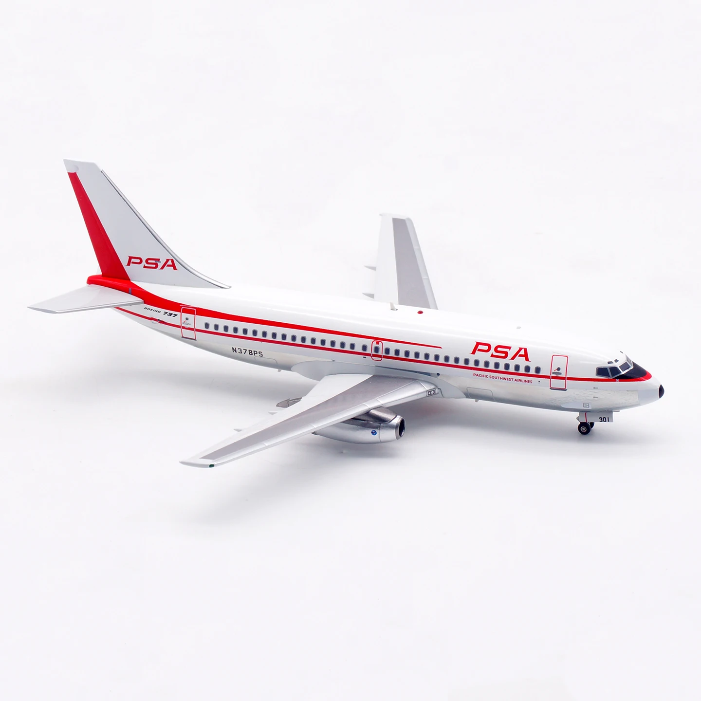 

IF732PSA0725P Коллекционный самолет из сплава в подарок, INFLIGHT 1:200 PSA [Полированный] Boeing B737-200 Литая под давлением модель самолета N378PS