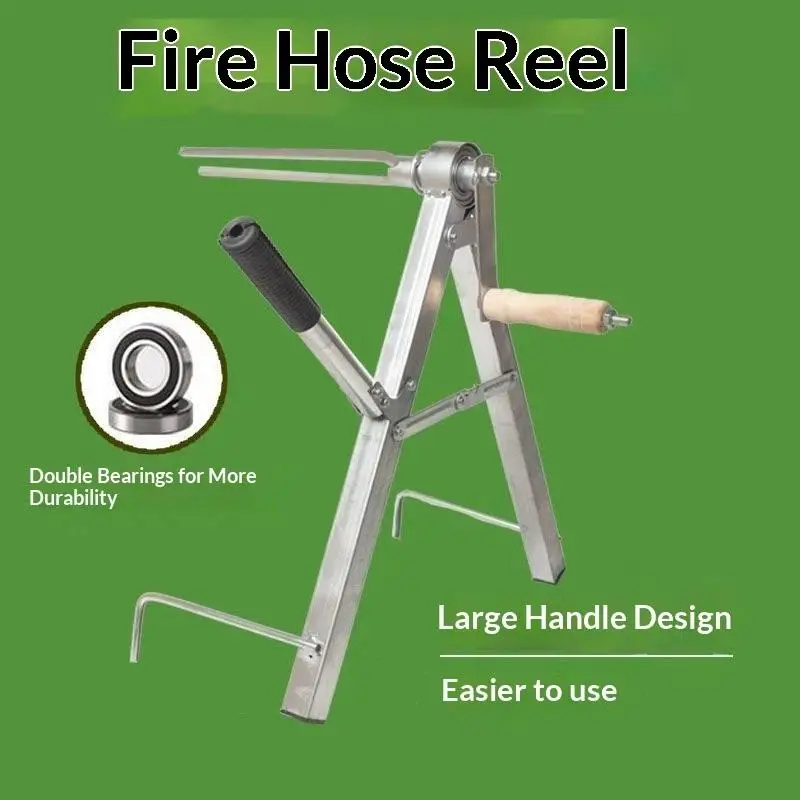 Portable Hose Reel Machine Manual Fire Water Pipe Winder Foldable Agricultural Irrigation Artifact Winding Rack