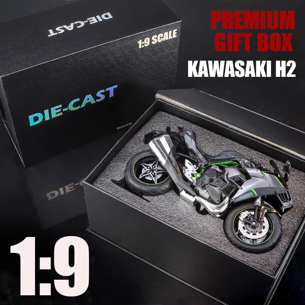 1:9 Scale Kawasaki Ninja H2R Gift box Alloy Diecast Exquisite
