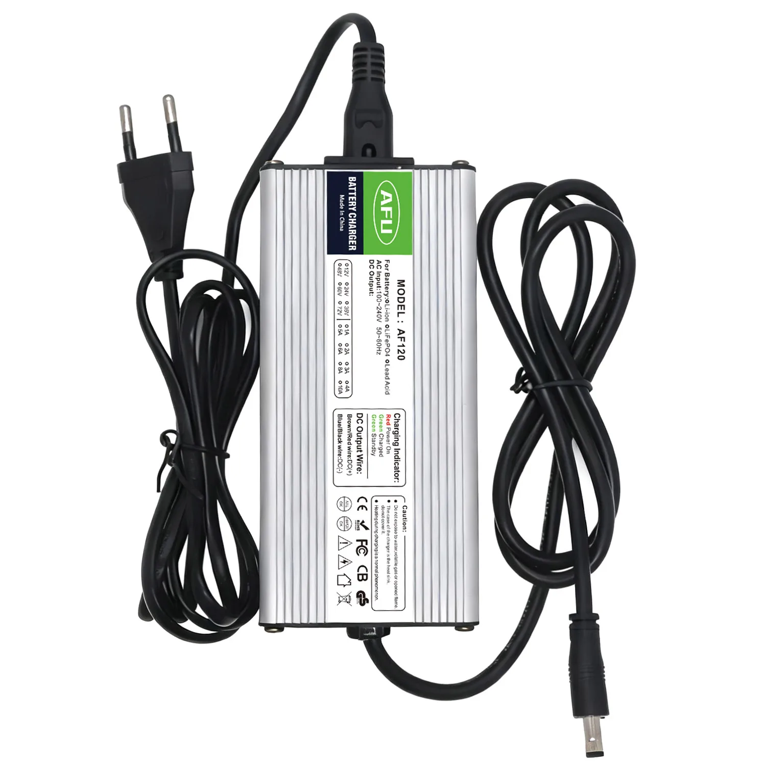 

54.6V 2A Li-ion Battery smart Charger Usd For 13S 48V Lithium Battery-Specific Aluminum Alloy Silent Fast Charging