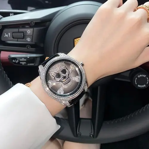 SALE!!! Discount Davena Crystal Rhinestones Men\'s Women\'s Watch Skull Panther Elephant Monkey Horse Dragon Eagle Panda No Box