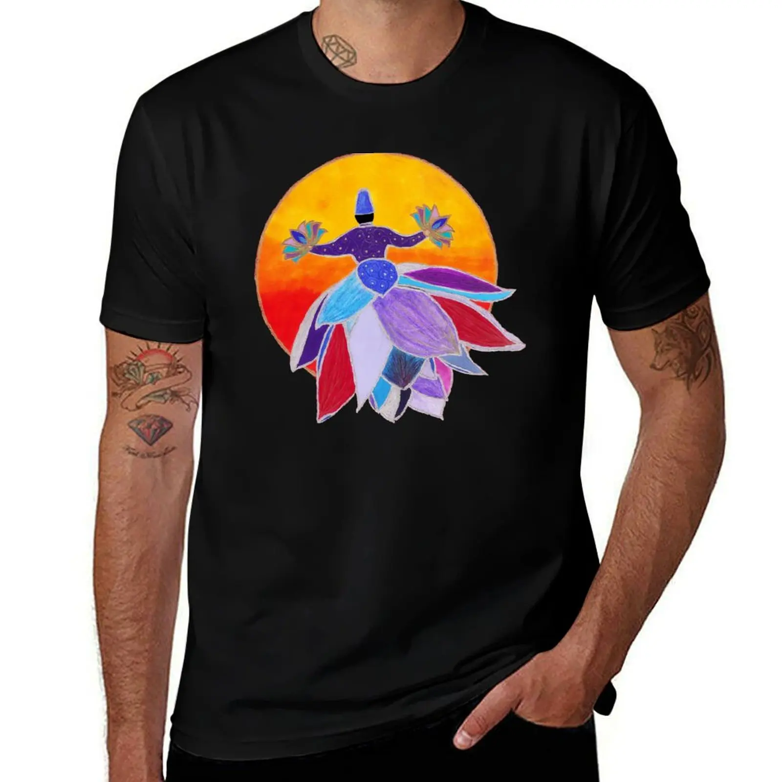 Whirling in the Sun T-Shirt Dry Fit Athletic Short Sleeve Shirt T-Shirt