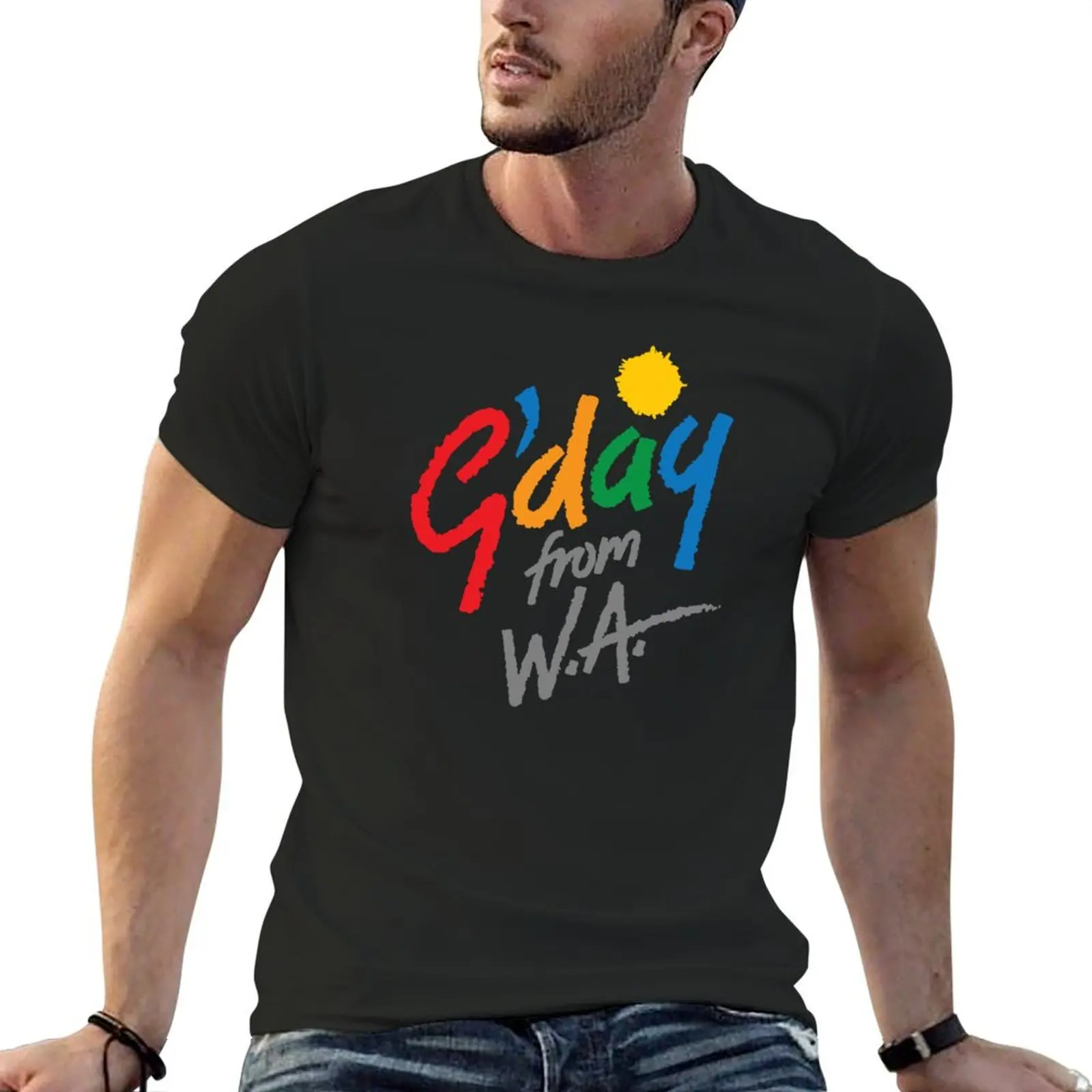 G'day from WA T-Shirt summer clothes customs design your own hippie clothes shirts graphic tees T-shirt men
