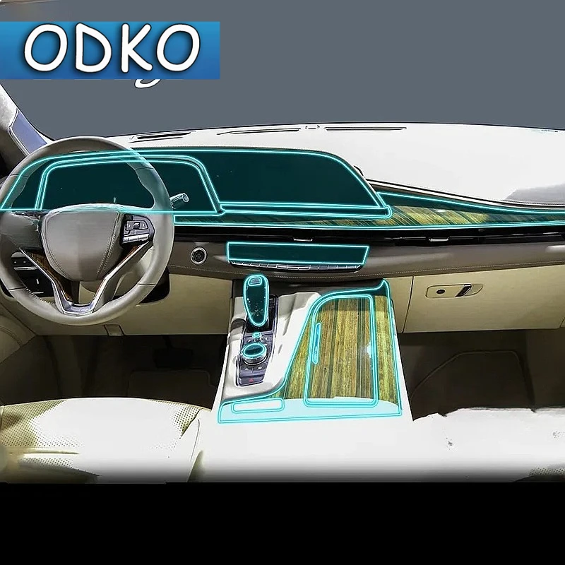 For Cadillac ESCALADE 2021-2023car Interior Center console transparent car suit PPF-TPU protective film Anti-scratch Accessories