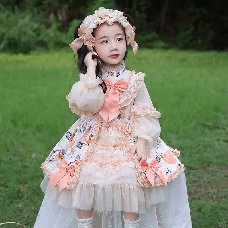 

Children Dress for Girls Baby Autumn Spring Navidad Lolita Girl Cute Wedding Dress Girl Ball Gown Princess Party Kids Vestidos