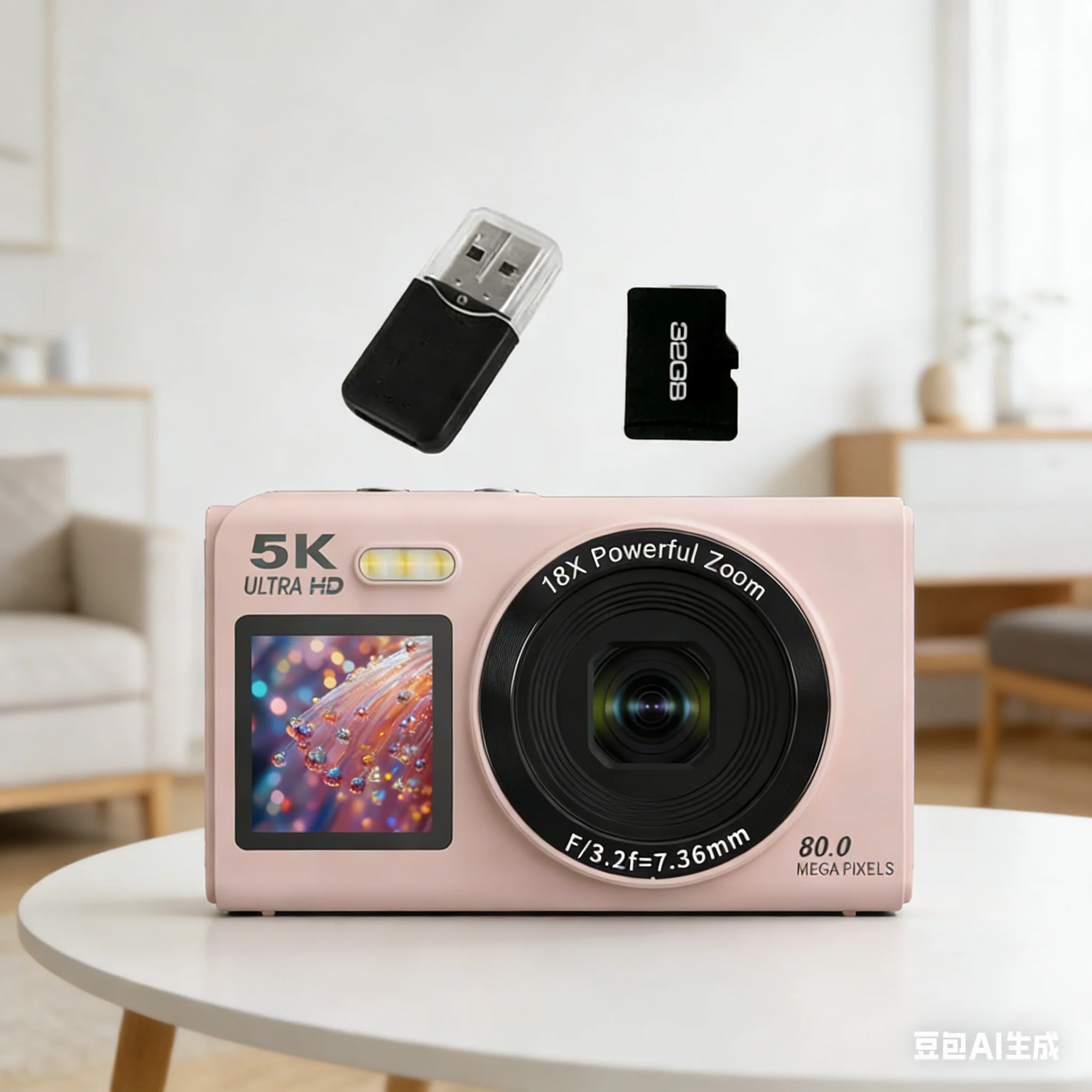 

1 Set 5K Digital Camera CCD Dual Screen Portable Video Recorder 18X Zoom 80MP Vlogging Connectivity Digital Replacement Parts