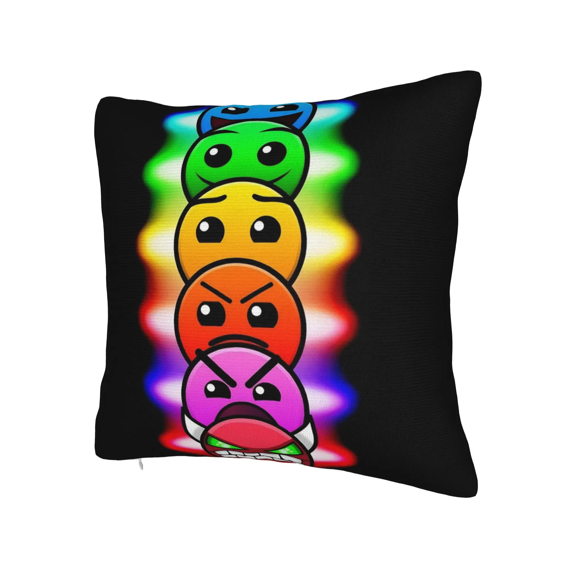 Decorative Pillow Covers Geometry Dash Games Stuff Sofa  Pillow Case Cover Square Multi Size