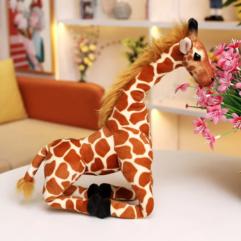 Riesige echte Giraffe Plüschtiere hochwertige Stofftiere Puppen weiche Kinder Kinder Baby Geburtstag Geschenk Raum Dekor