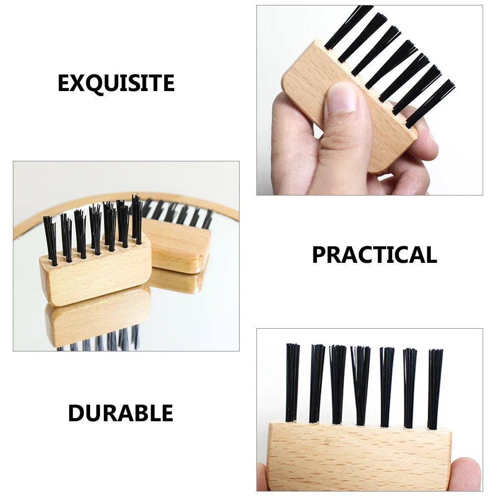 

3Pcs Hair Brush Cleaner Tool Comb Cleaning Brush for Effective Removal of Broken Hair and Dust Wooden Handle Design Easy to Hold