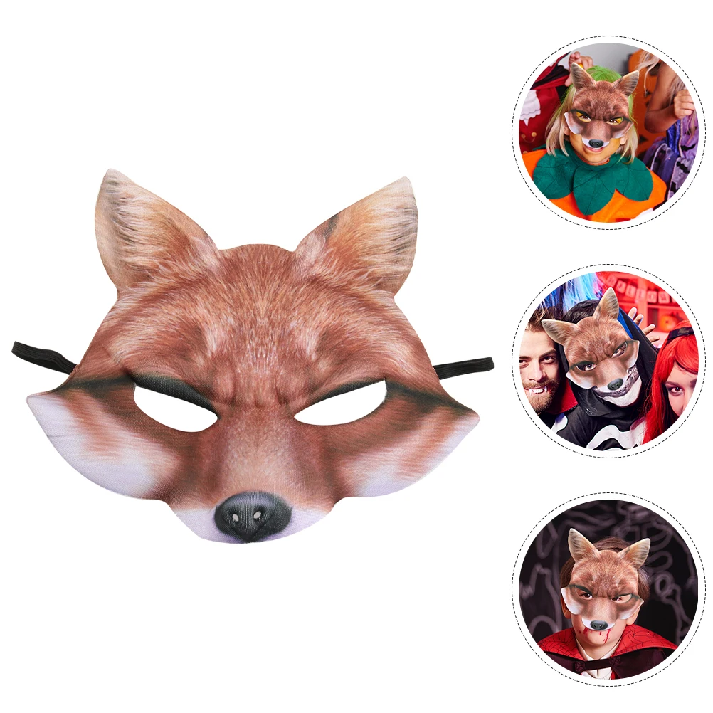 Masque de renard pour adultes, 2 pièces, accessoires de Costume, Eva artificiel, Cosplay pour homme