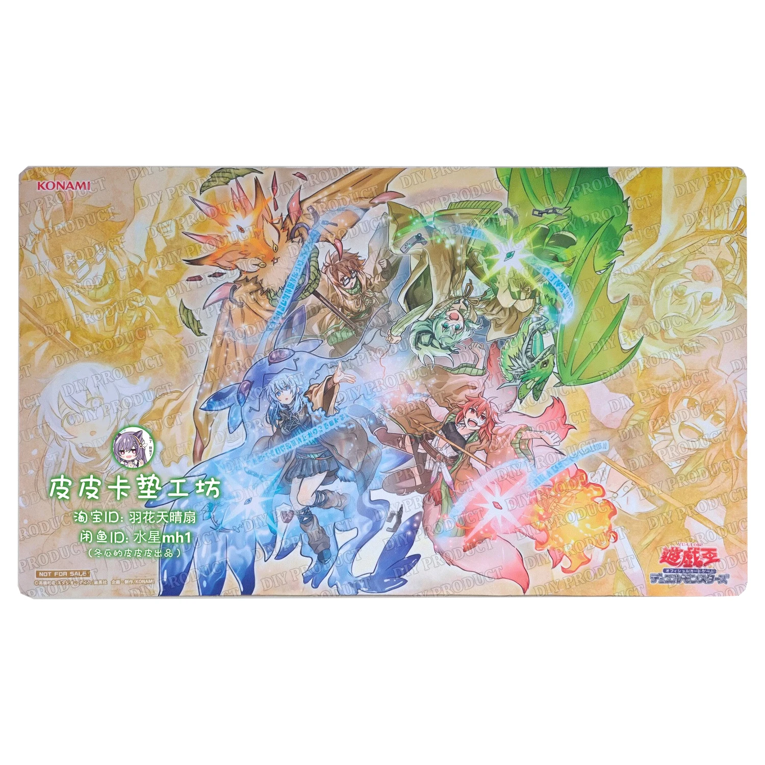 Board Game Gi - 600X350X2Mm Diy Yu-Gi-Oh! Charmer Quartet In