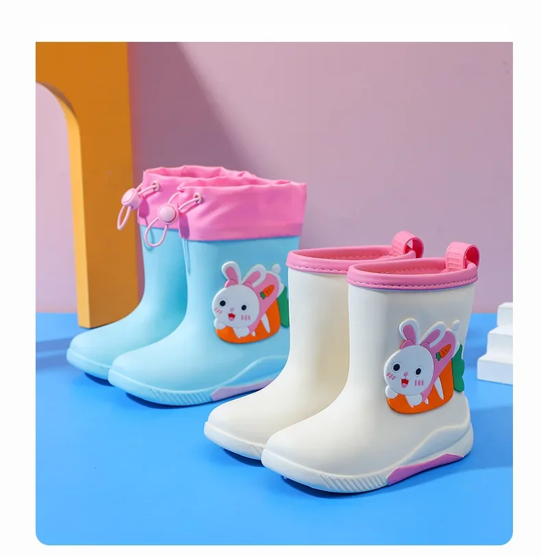 Kinder-Regenstiefel für Jungen und Mädchen, rutschfeste EVA-Outdoor-Cartoon-Dinosaurier-Regenstiefel für Kinder, wasserdichte Schuhe, Wasserschuhe für Mädchen – Detail 22