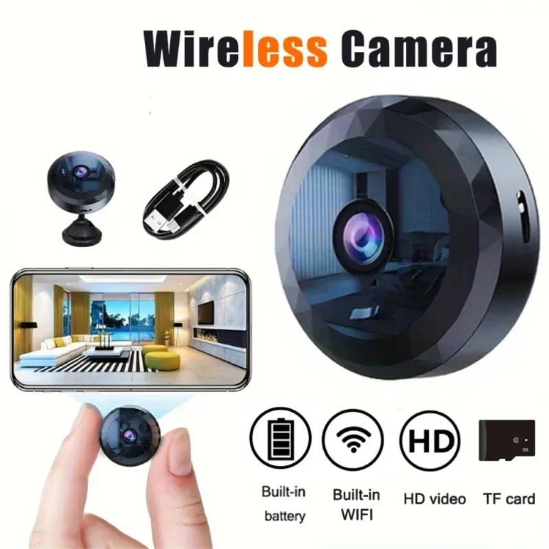 Mini Monitor Wireless Wifi Security Camera With Night Vision Motion Detection Rechargeable Battery Remote Monitoring Camera 2024