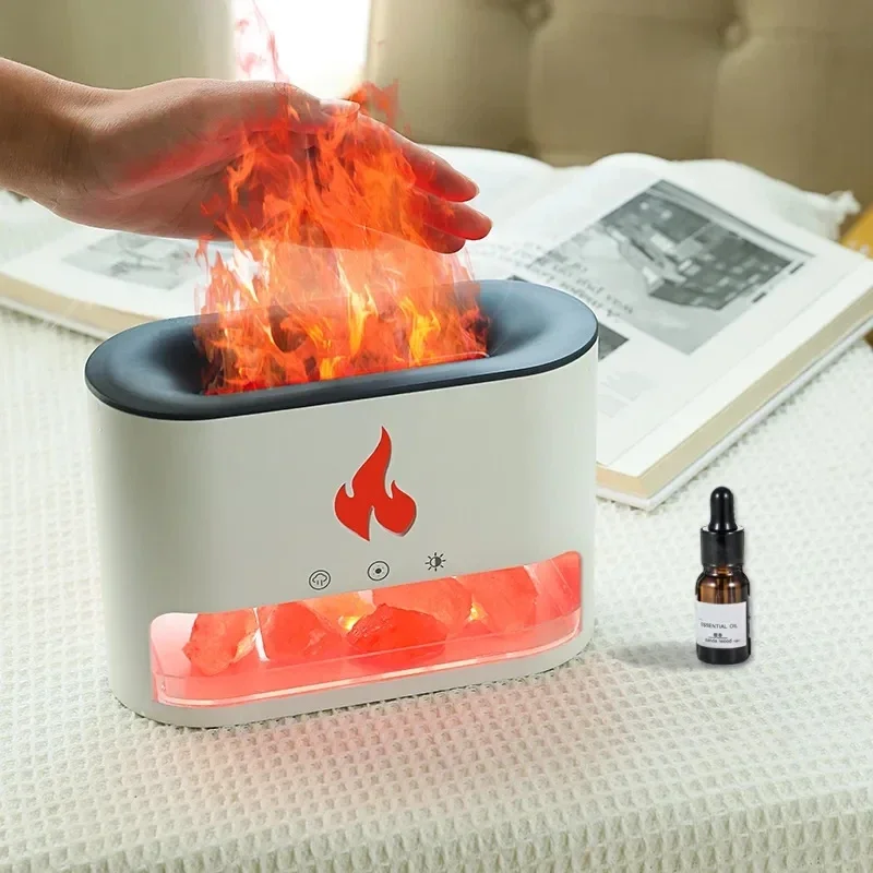 Difusor De Óleo Essencial De Aromaterapia, Lâmpada De Chama Azul, USB Elétrico, Ultrassônico, Névoa Fria, Umidificador De Ar Aroma Com Luz Colorida