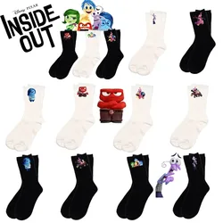 Disney Inside Out 2 Socks Anime Cartoon Print Middle Tube Stocking Breathable Sweat Absorbent Sock for Men Women Christmas Gifts