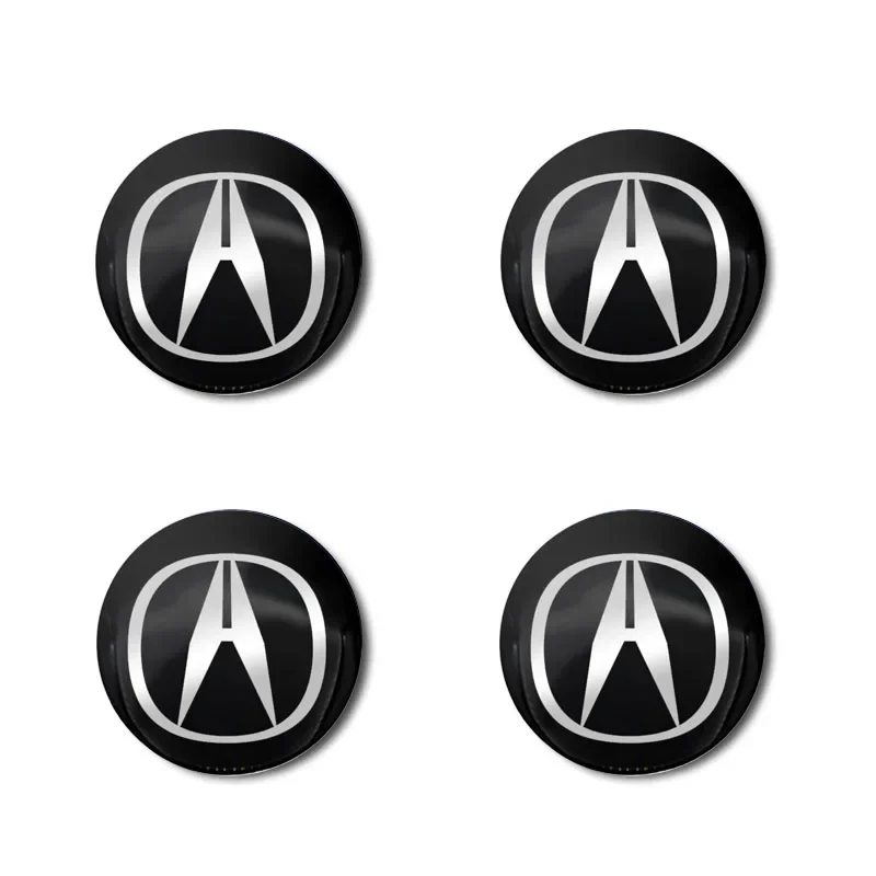 4pcs 56mm Emblem Badge Sticker Car Wheel Center Hub Metal Cap For Acura RL Integra ILX TL TLX MDX RDX CL CSX RSX ZDX TSX NSX etc