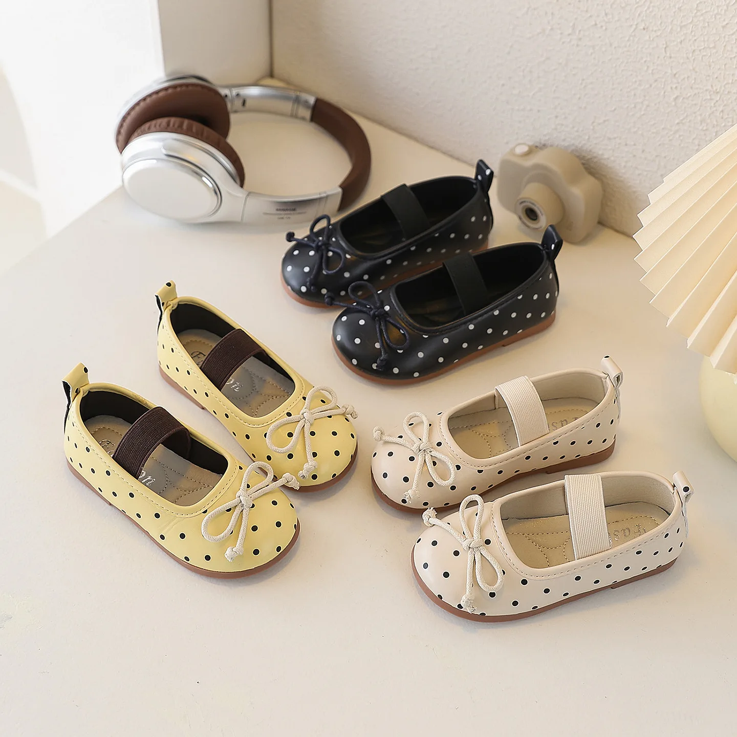 Sweet Beauty Gril Shoe Spring New Wave Point Princess Shoes Bow Kid Leather Shoes Soft Sole Versatile Kid Shoe Туфли Для Девочки
