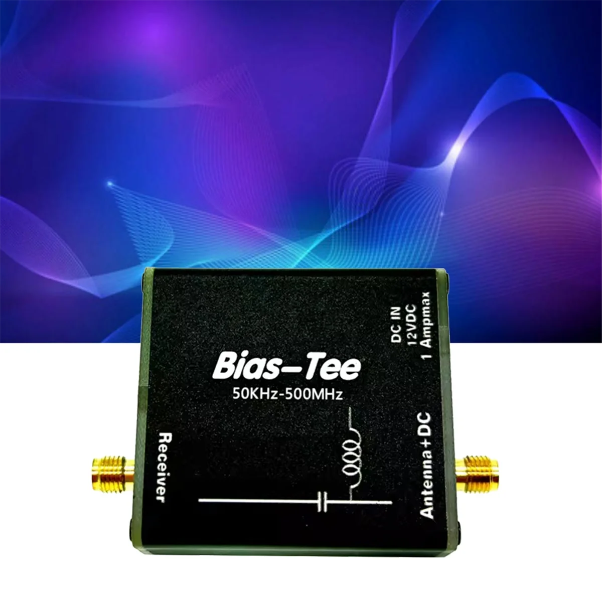 RF DC Blocker Biaser para HFDYLoop, Alimentação Antena Loop, 50KHz-500MHz