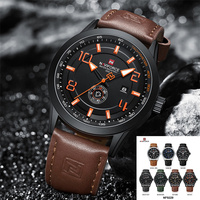NAVIFORCE Men Watch Sport Wristwatch Calendar Top Brand Luxury Military Army Leather Business Quartz Original Male Clock 9229