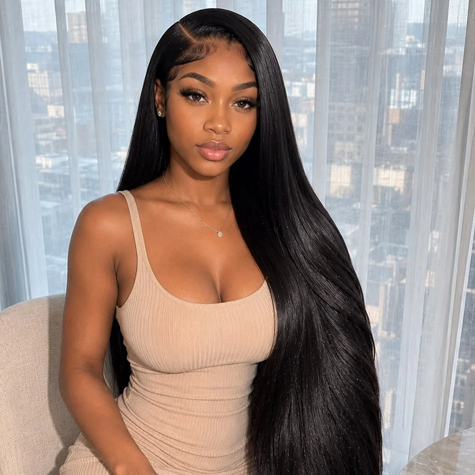 Glueless Wear And Go Human Hair Wig - 36 38 Zoll 13x6 HD Transparente