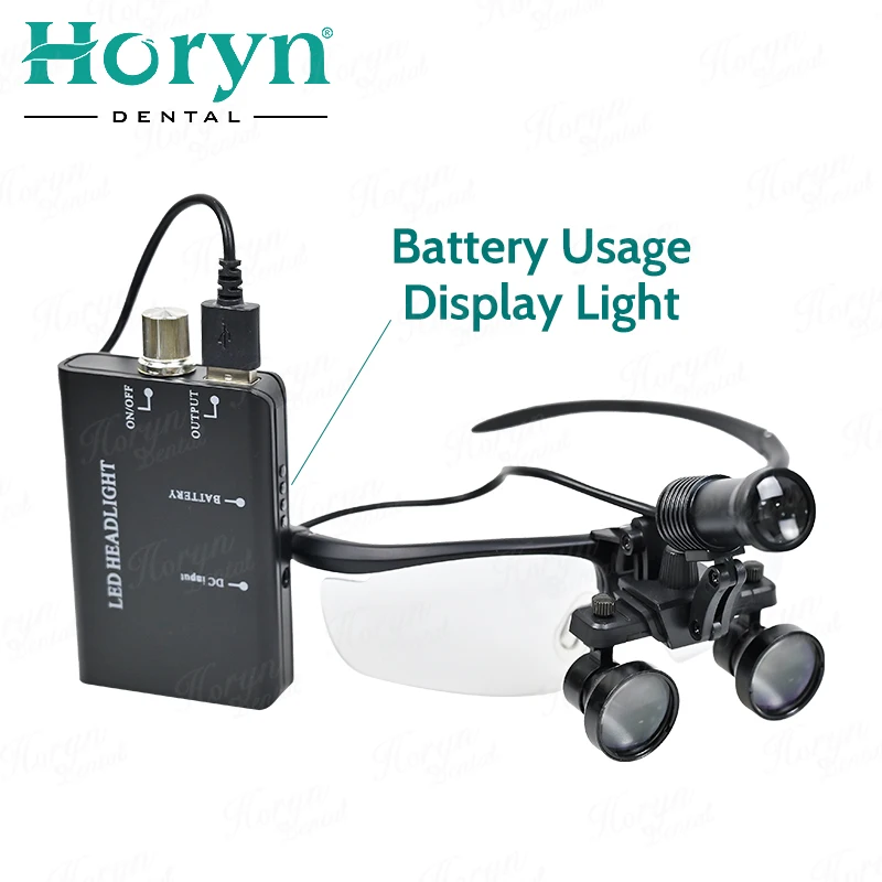 

Dental Loupe 2.5X 3.5X Magnifying Glass with LED Light Glasses Surgical Magnify Metal Lens Barrel Dental Medical Magnifying Glas