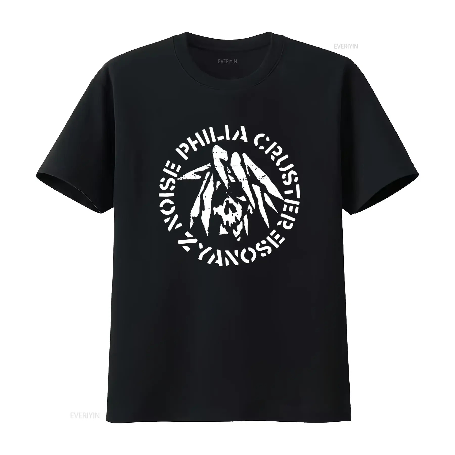 ZYANOSE 'noise Cruster' Skull T Shirt Gism Gloom Framtid Punk Rock Style vintage Washed Stylish Slightly Unisex fashion Soft
