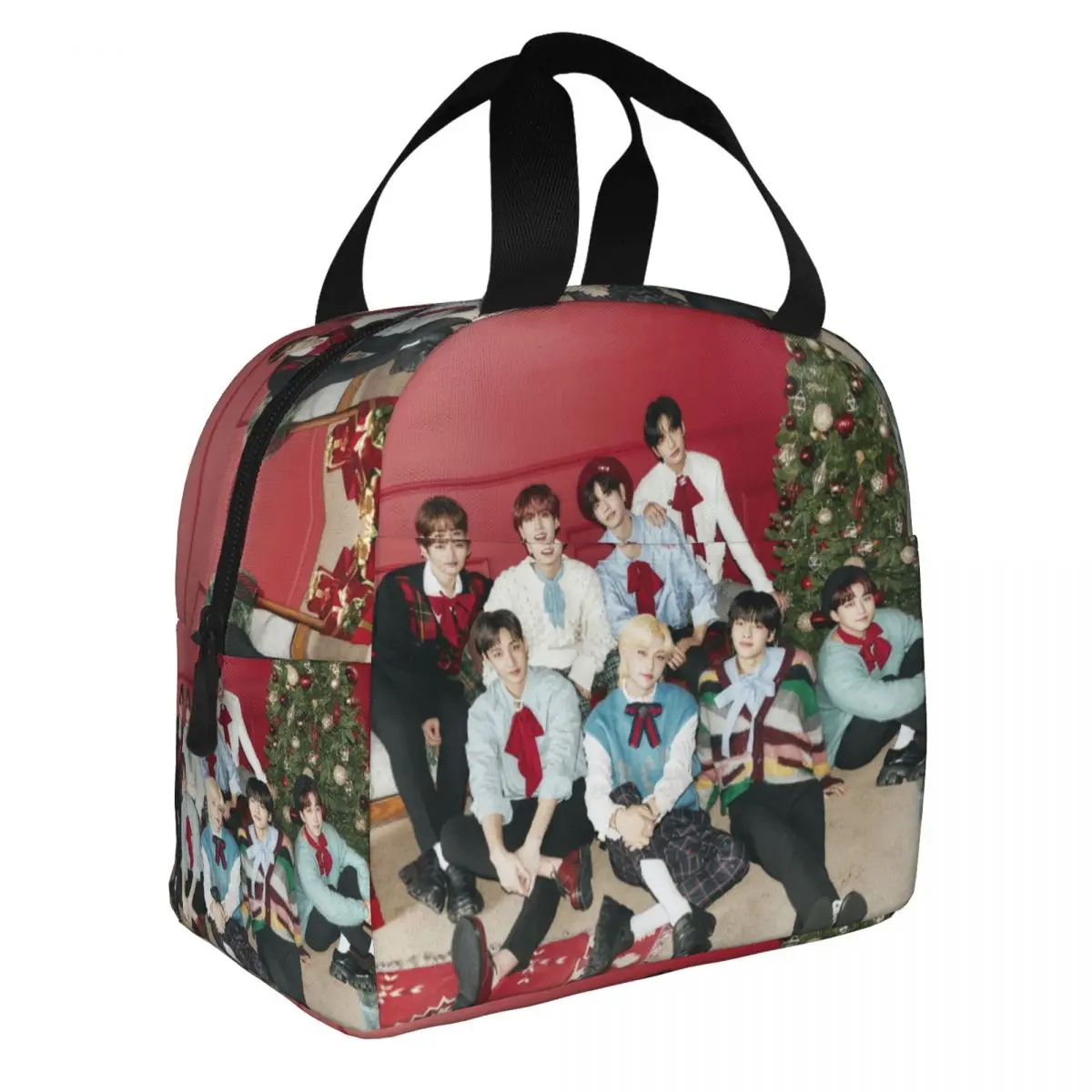 Kpop Star Singer Idol Insulated Lunch Bags Cooler Bag Meal Container Straykids SKZ High Capacity Tote Lunch Box Food Handbags