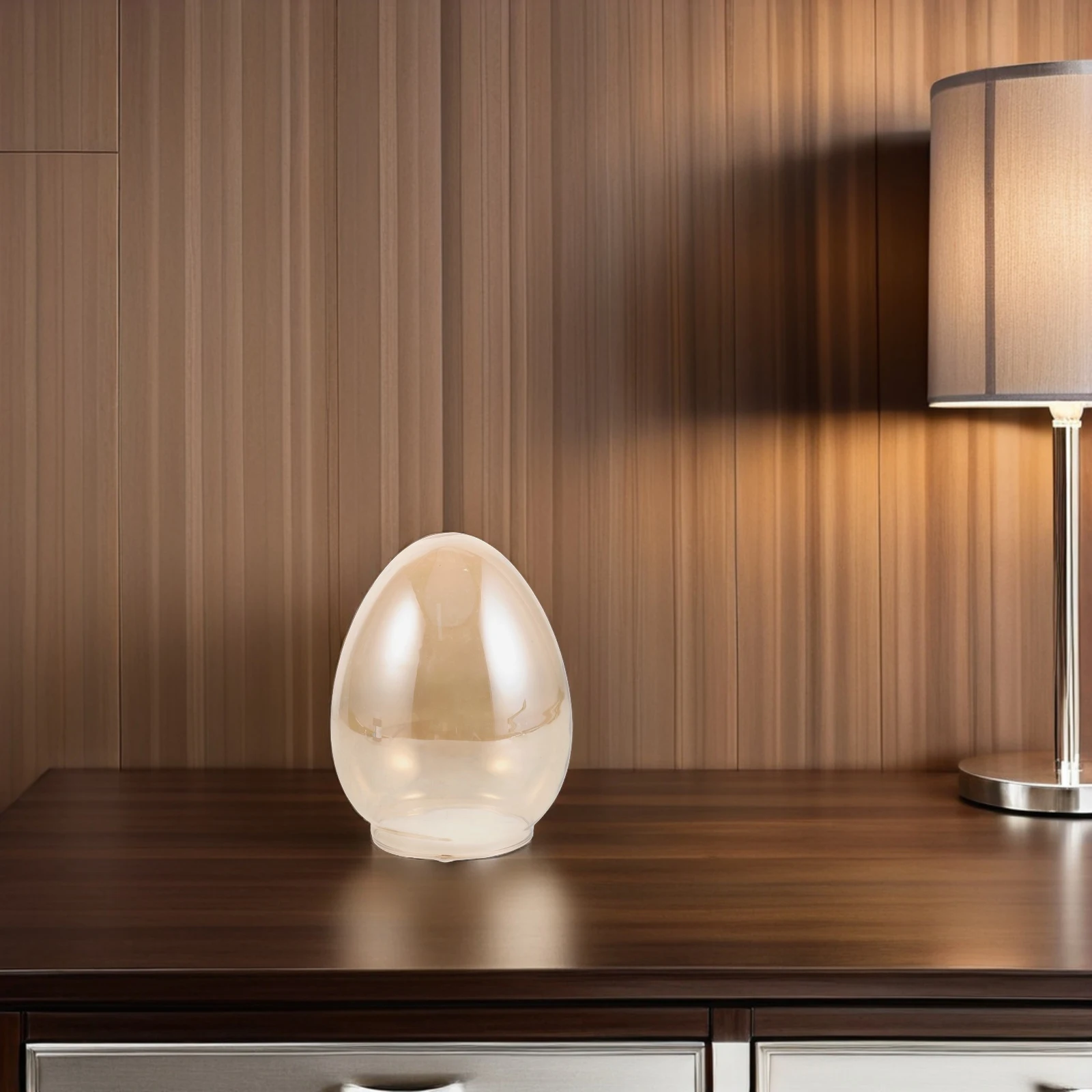 

Transparent Egg Shape Glass Dome for DIY Snow Globe Making Kit Supplies Crystal Clear Craft Cover for Holiday Decorations and