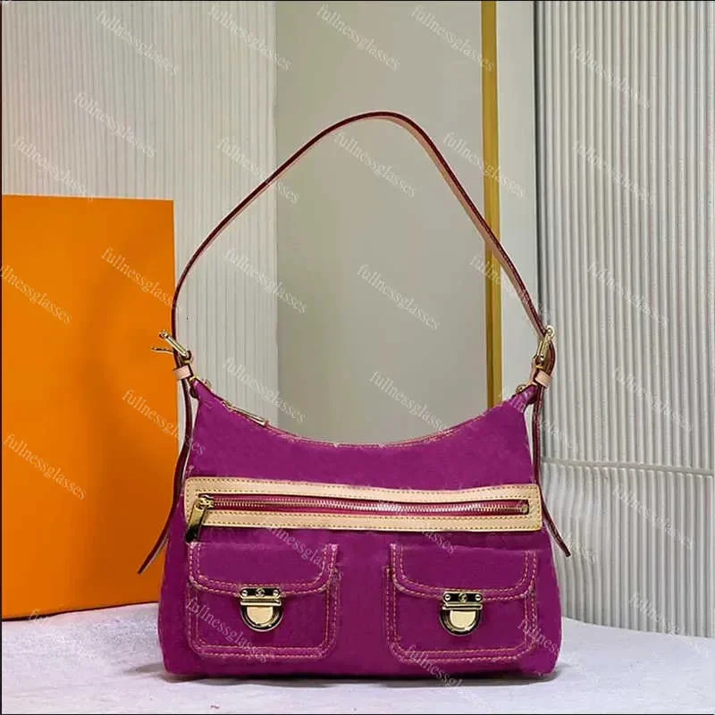 

Designer Luxury Bag Vintage Denim Tote Pink Cowboy Shoulder Bag Handbags Purse Zipper Old Flower Women Small Bags New bags111