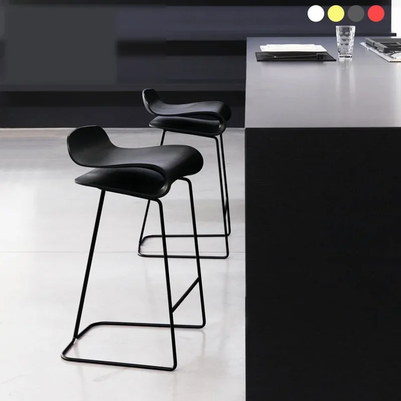 Iron High Bar Chair Nordic Modern Minimalist Stool Kitchen Creative Ins Style Chair Industrial Look Durable Construction