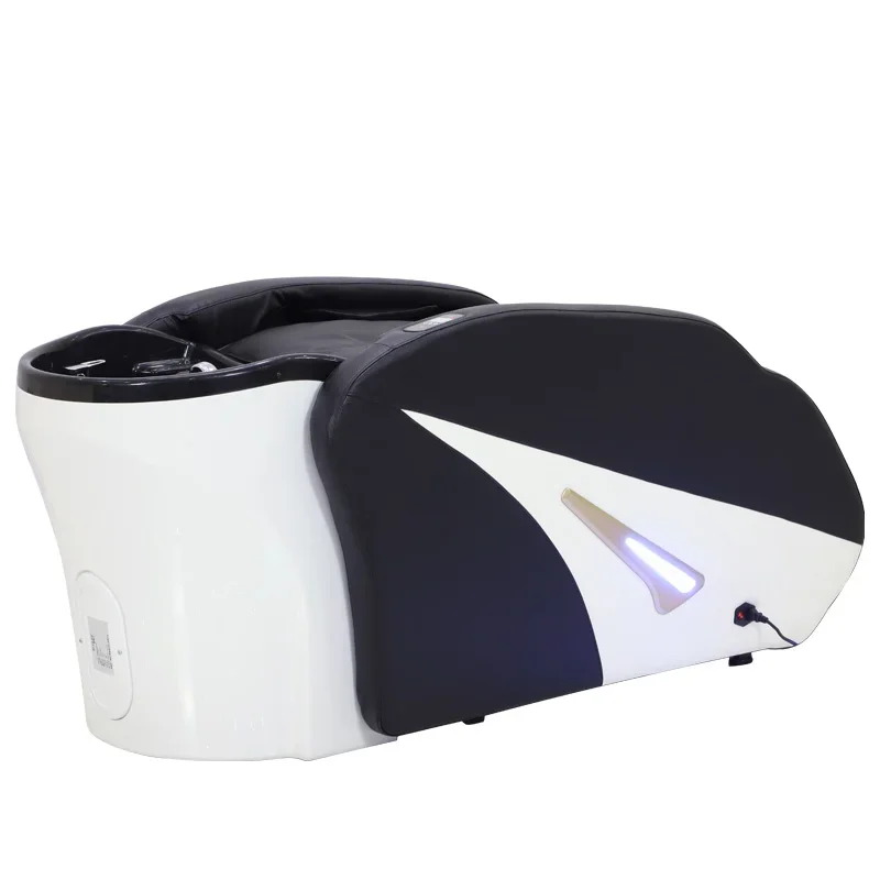 

-Modern Luxury Thai Hair Salon Furniture White Electric Multifunctional Wash Chair Massage Shampoo Bowl Bed Chair