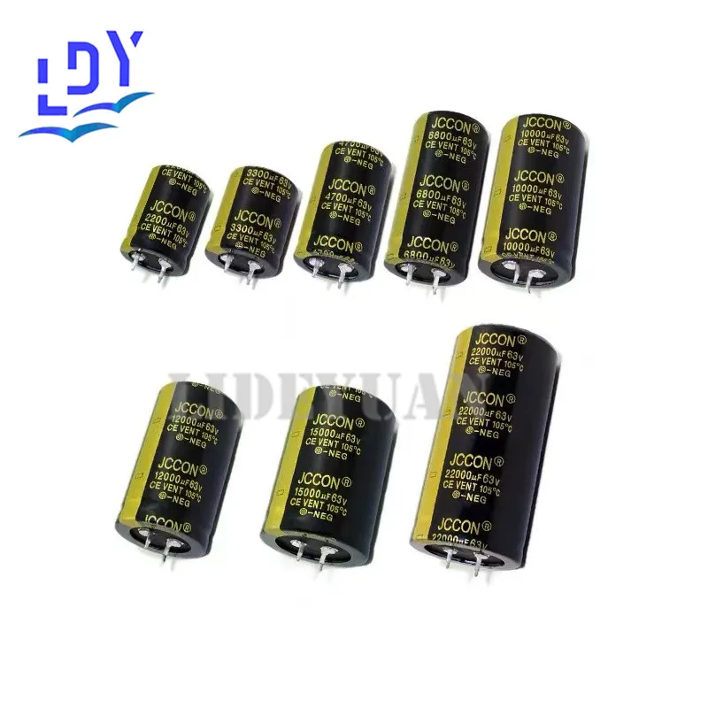 1pcs Bull Horn Capacitor 63V 12000UF Size 30*50 30*70 35*45 35*50 35*60 35*70  Aluminum electrolytic capacitor 12000UF 63V