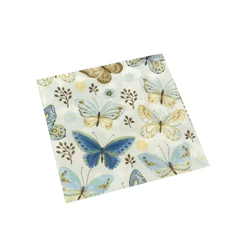 Colorful Printed Napkins New Butterfly Models Hotel Cafe Party Wedding Square Paper Napkin Placemats Food Grade Napkin 2 Ply 33c