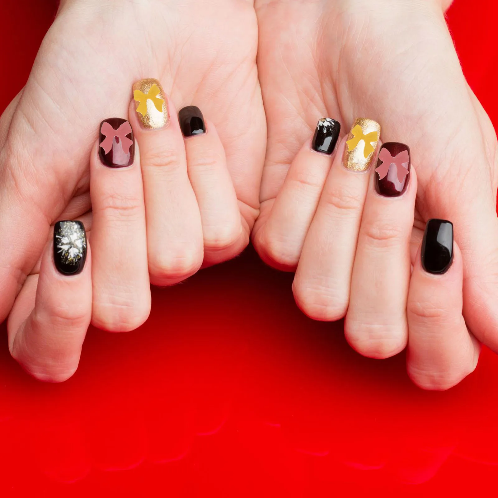 

Box Nail Charms Jewels 3D Art Decorations Bow Pearl Durable Long-Lasting Home Professional Use