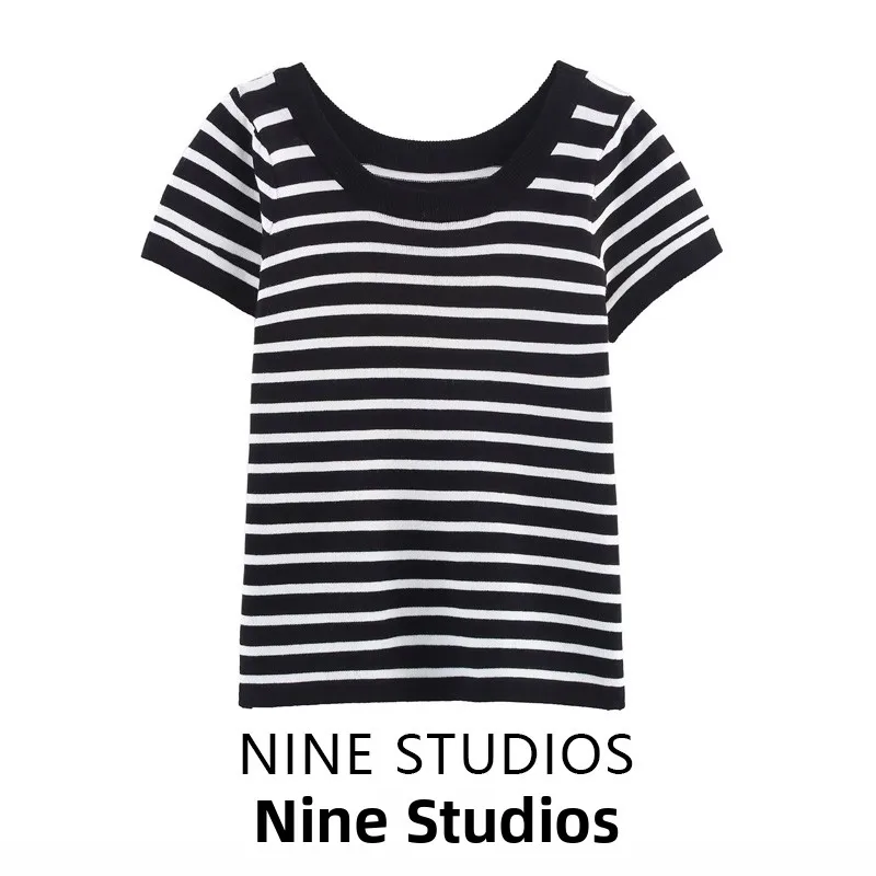 

Повседневный трикотаж в полоску ort Sve round Ne Sweater Slim Fit, футболка длиной до пола, топ для женщин, осенний сезон