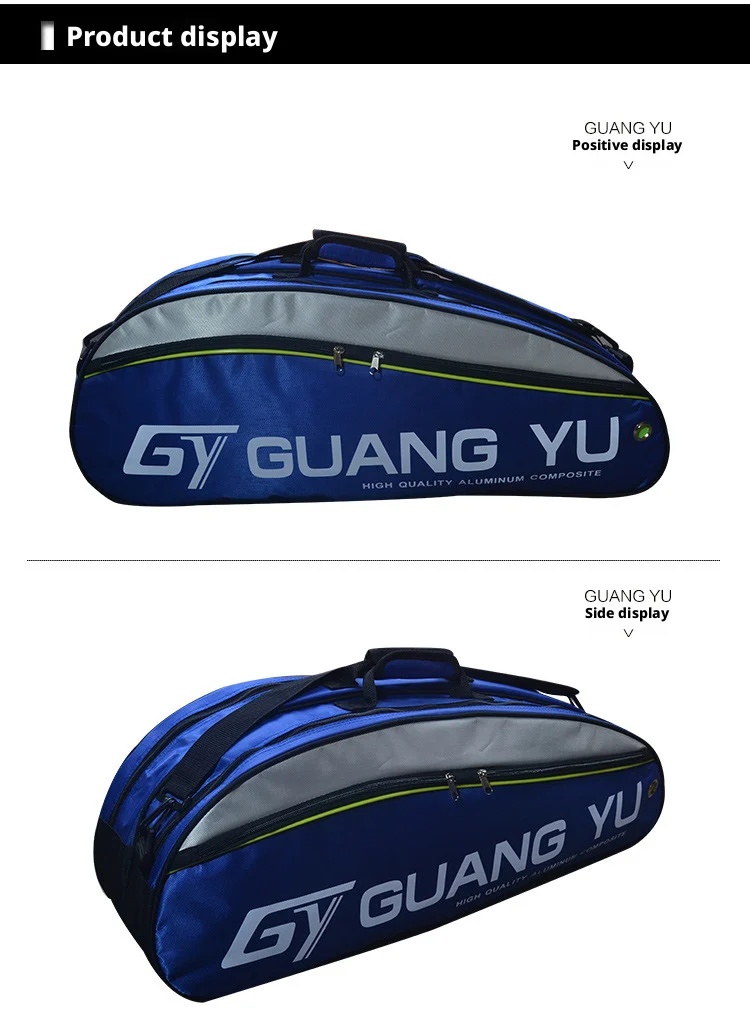 

Large Capacity Badminton Racket Bag, Portable Handheld Single Shoulder Backpack, 4-6 Rackets Waterproof Nylon Badminton Bag