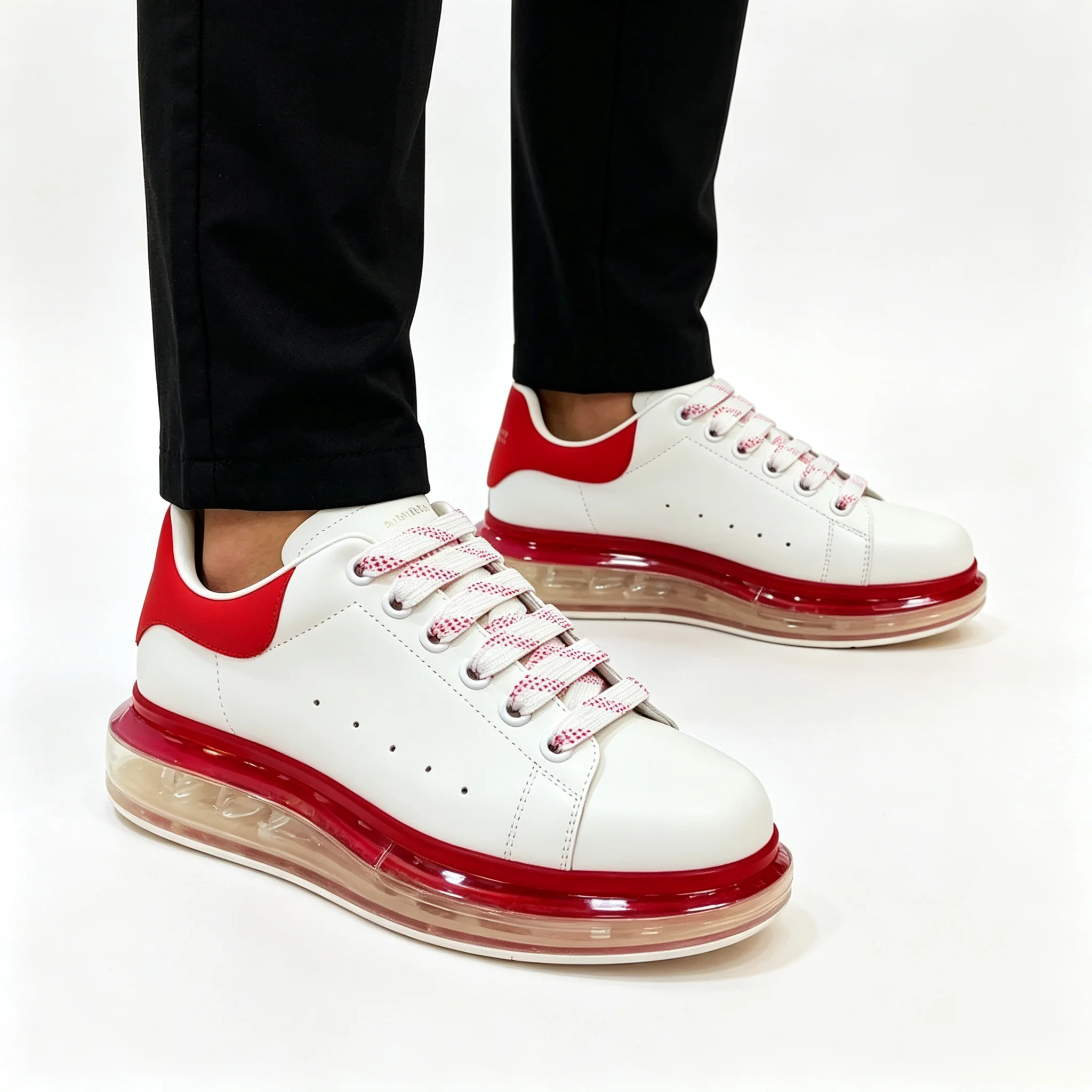 Men Fashion Casual Shoes Natural Genuine Leather Trendy Air-cushion Bottom Sneakers Men Platform Heighten Trainers Daily Loafers